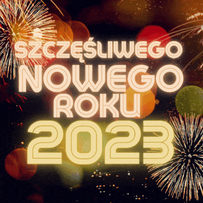 Szczęśliwego nowego roku 2023 fajerwerki